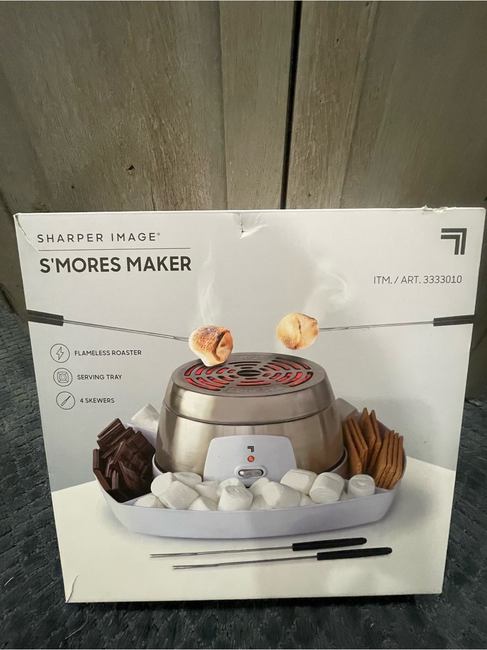 Sharper Image Stainless Steel S'mores Maker with White Tray